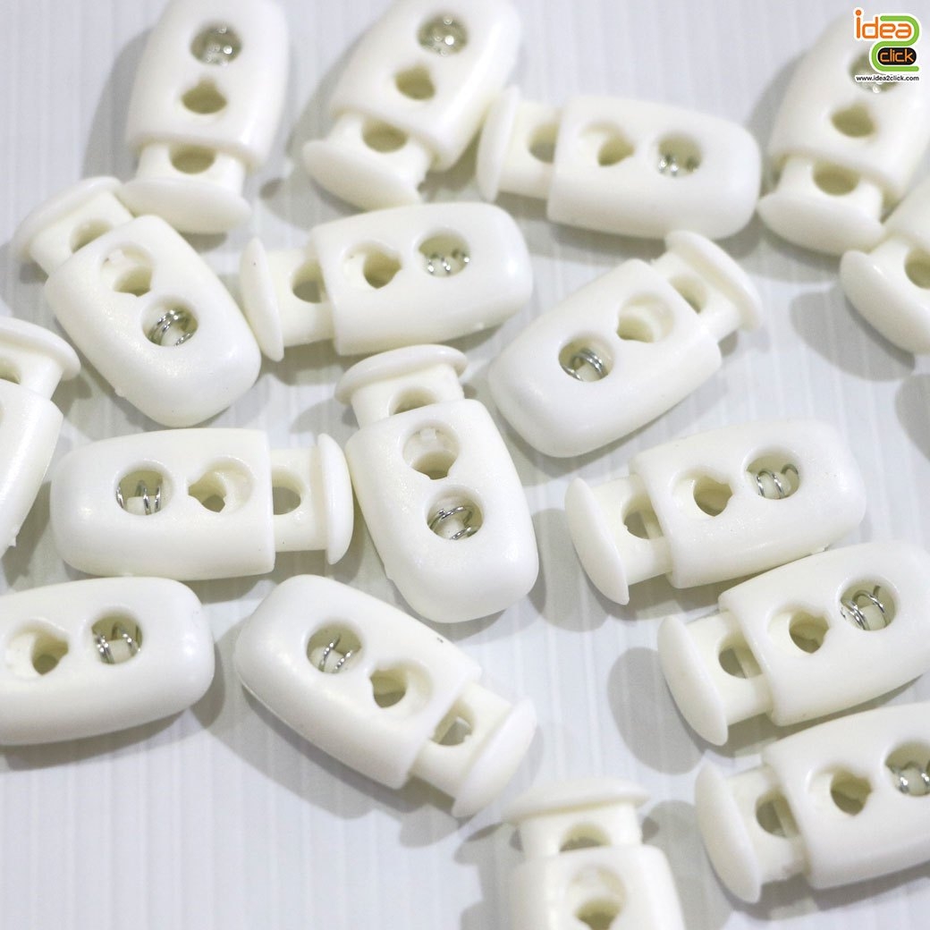 ล็อคเกอร์กดสปริง (ทรงกระบอกแบน) ใช้สำหรับปรับสายคล้องหูของหน้ากาก