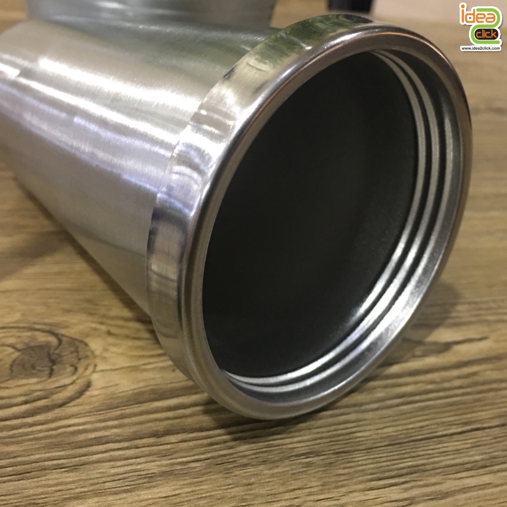 แก้วน้ำสแตนเลสสีขาว 2 ชั้น ใส่ภาพข้างในได้ตามต้องการ