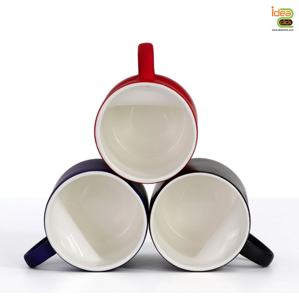 แก้วเซรามิคหูเว้าหัวใจเนื้อด้านเปลี่ยนสีเมื่อใส่น้ำร้อน