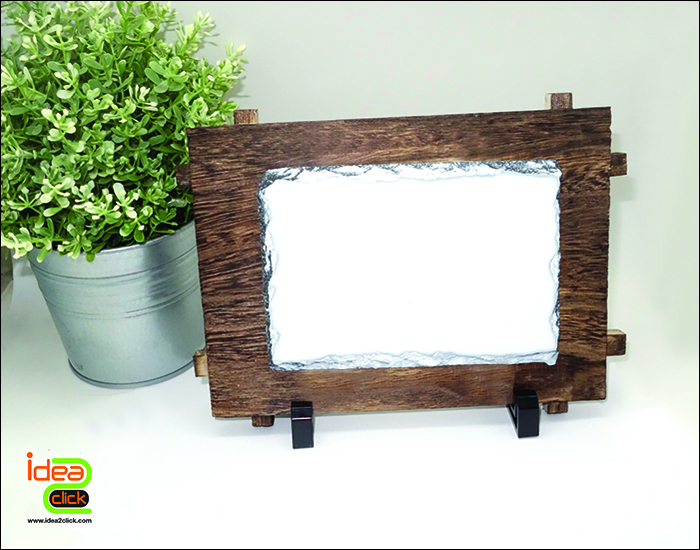 กรอบรูปไม้และหินอ่อนแบบตั้งโต๊ะ พิมพ์ภาพได้