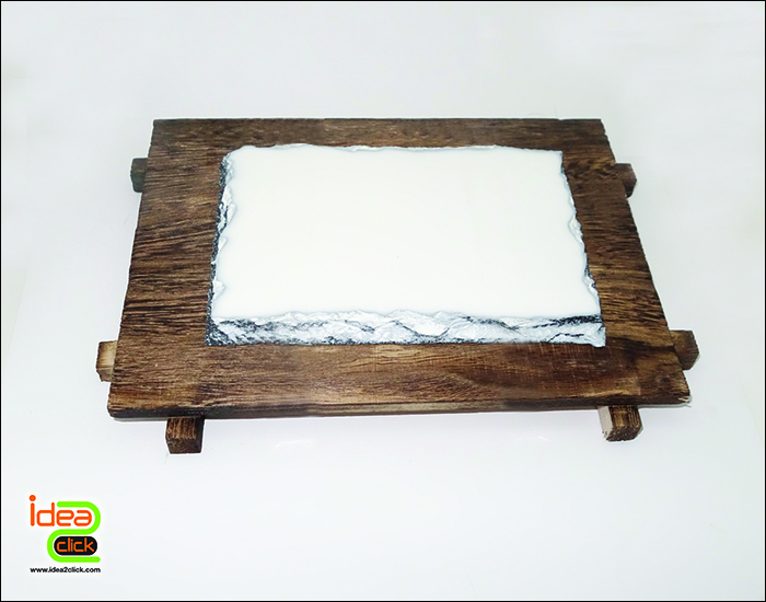 กรอบรูปไม้และหินอ่อนแบบตั้งโต๊ะ พิมพ์ภาพได้