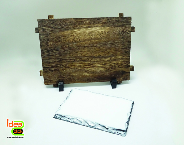 กรอบรูปไม้และหินอ่อนแบบตั้งโต๊ะ พิมพ์ภาพได้