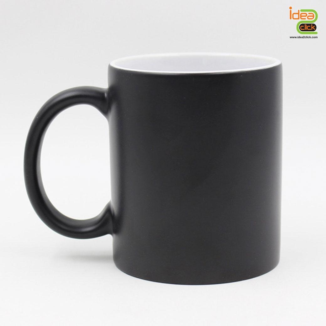 แก้วเปลี่ยนสีดำด้านเมื่อโดนความร้อน 11 oz. พิมพ์ภาพได้คมชัด