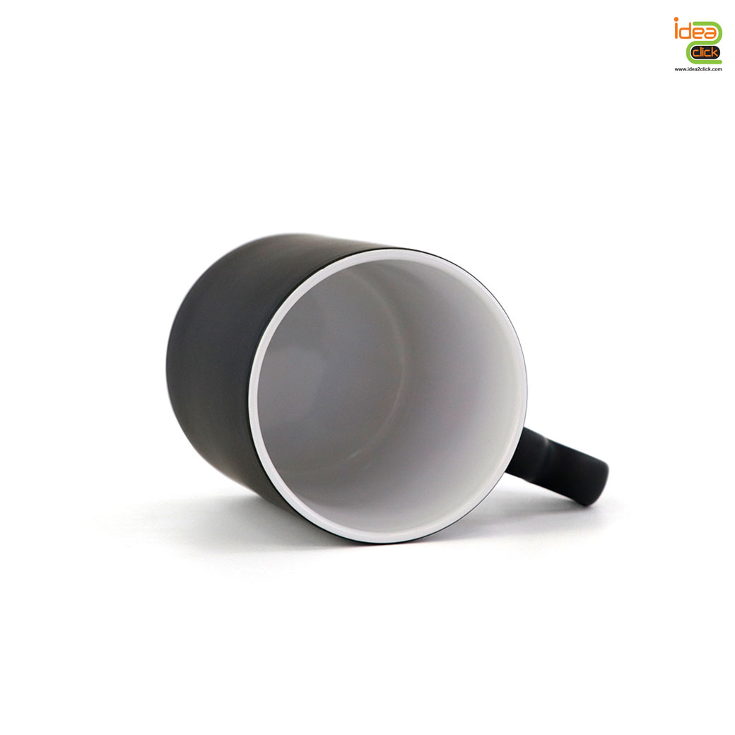 แก้วเซรามิคหูจับหัวใจเนื้อด้านเปลี่ยนสีเมื่อใส่น้ำร้อน 11 oz.