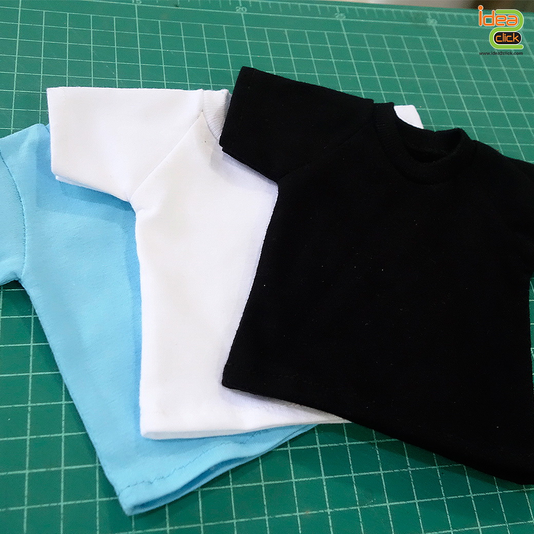 เสื้อคอกลมขนาดจิ๋ว พิมพ์ภาพได้เนื้อผ้า Cotton