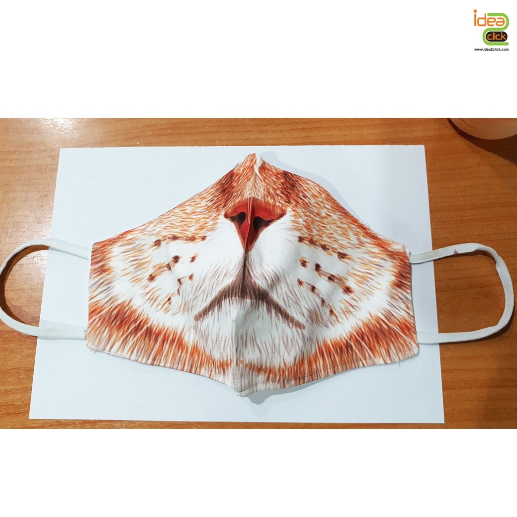 Micro 3D Face หน้ากากผ้าไมโคร์ไฟเบอร์หนา 3 ชั้นใส่แผ่นกรองได้ พิมพ์ภาพได้เต็มผืน