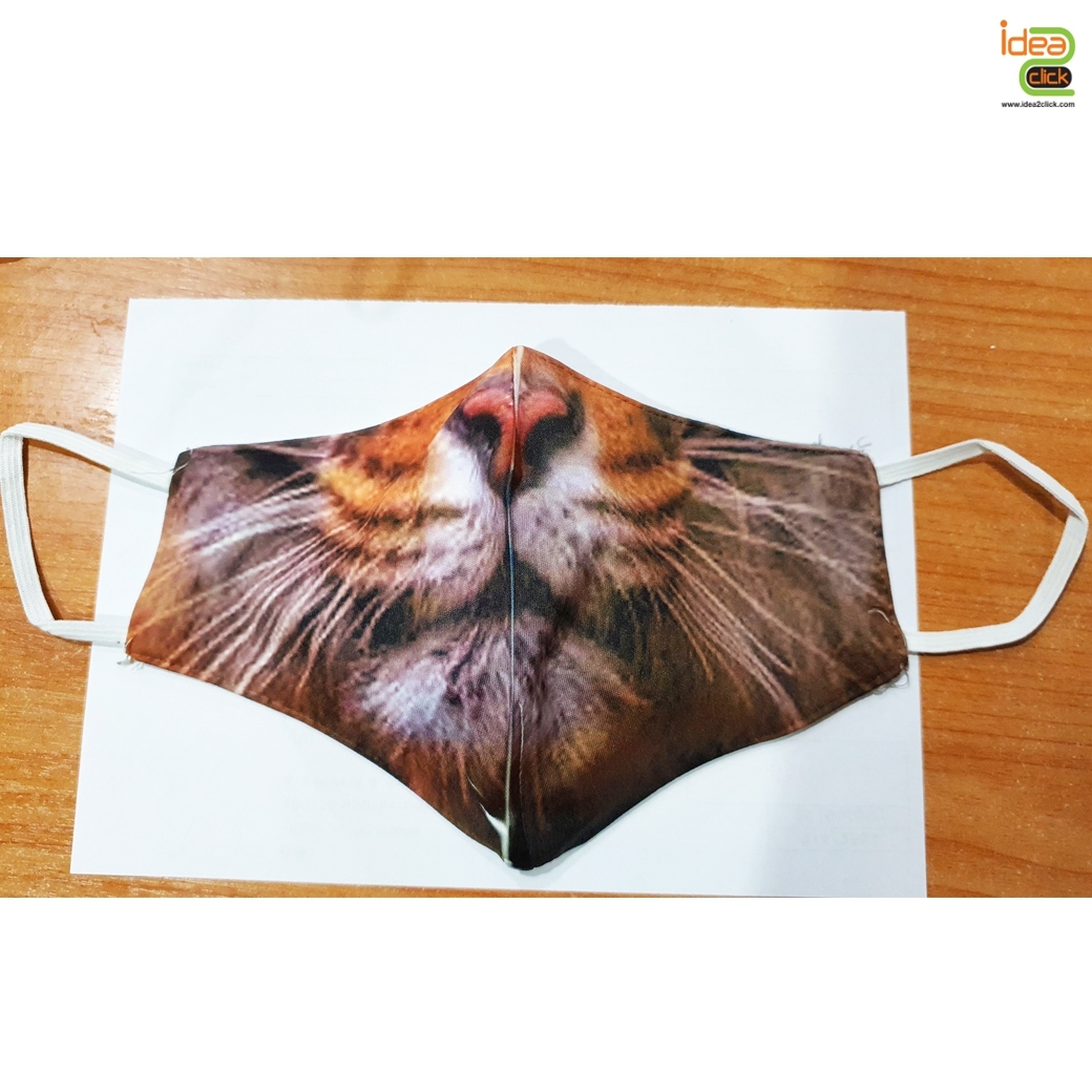 Micro 3D Face หน้ากากผ้าไมโคร์ไฟเบอร์หนา 3 ชั้นใส่แผ่นกรองได้ พิมพ์ภาพได้เต็มผืน