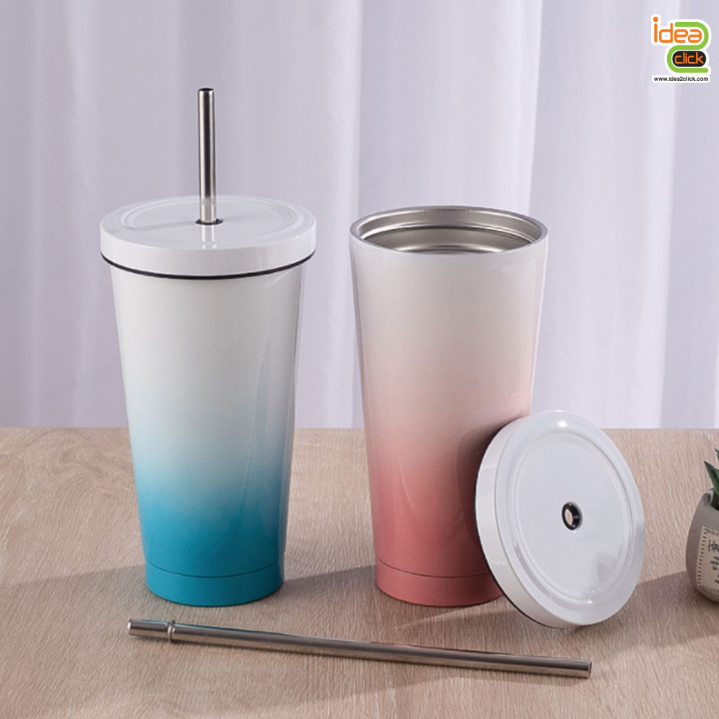 แก้วสแตนเลสทรงสตาร์บัค Starbuck Stainless Cup Two-Tone 16 oz.