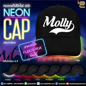 หมวกแก๊ปปีกไฟ LED NEON CAP
