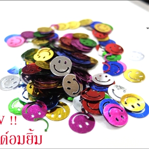 ฟอยด์รูปอมยิ้ม ไว้ผสมกับเรซิ่นเคลือบนูน