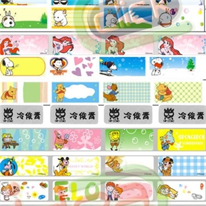 สติกเกอร์ลายการ์ตูนสำหรับพิมพ์ชื่อ ยาว 20 เมตร