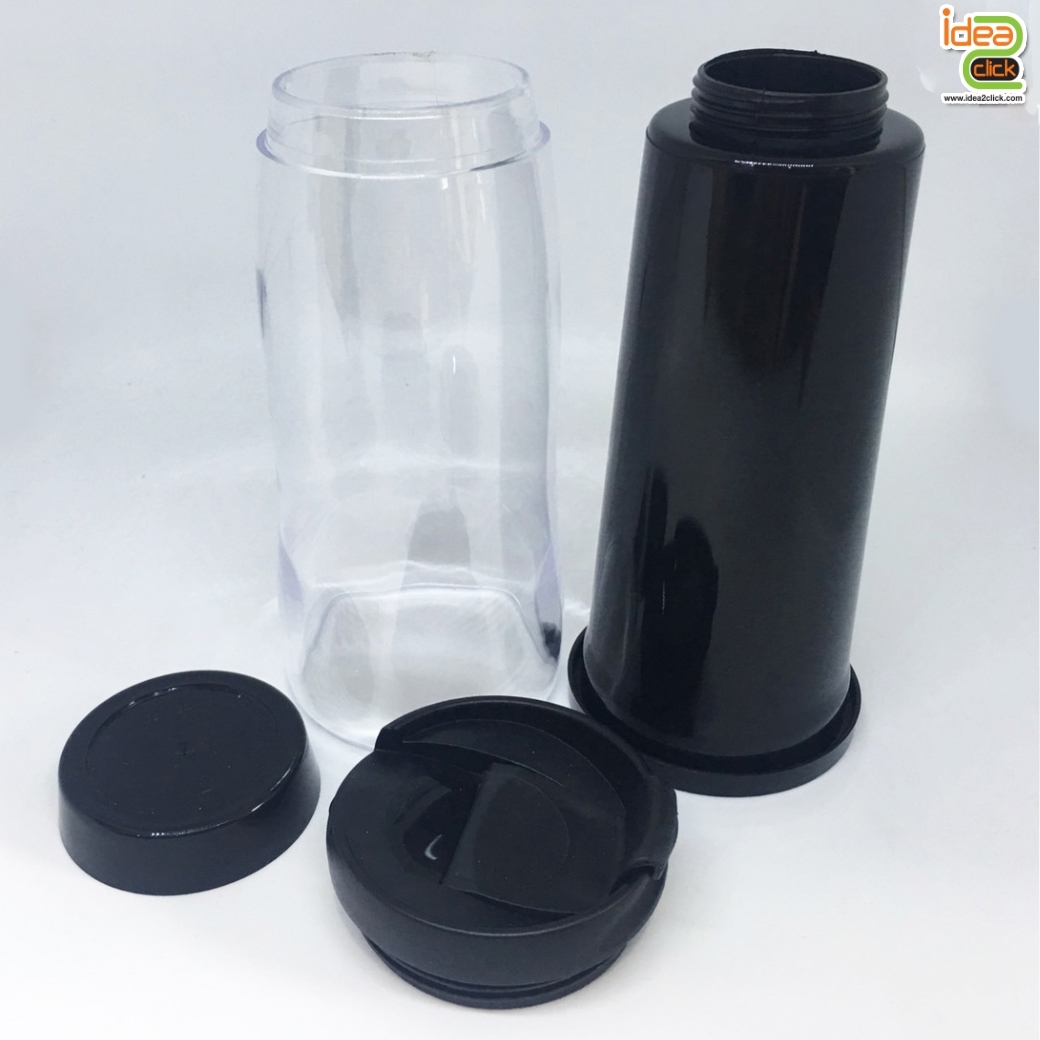 แก้วน้ำพลาสติก 2 ชั้น ใส่ภาพข้างในได้ตามต้องการ 