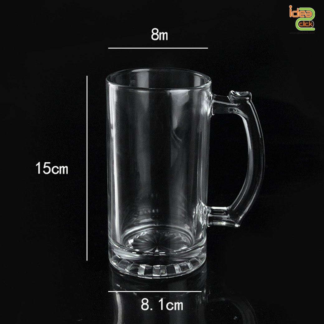 แก้วเบียร์แบบใส พิมพ์ภาพได้