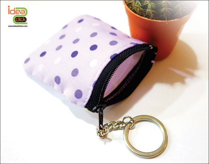 กระเป๋าผ้าจิ๋วทรงสี่เหลี่ยมขอบเว้ามน