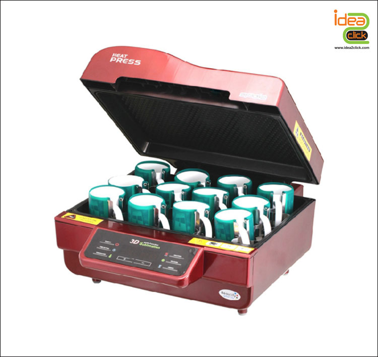 Mini 3D Vacuum เครื่องพิมพ์เคสเต็มรอบ All in 1