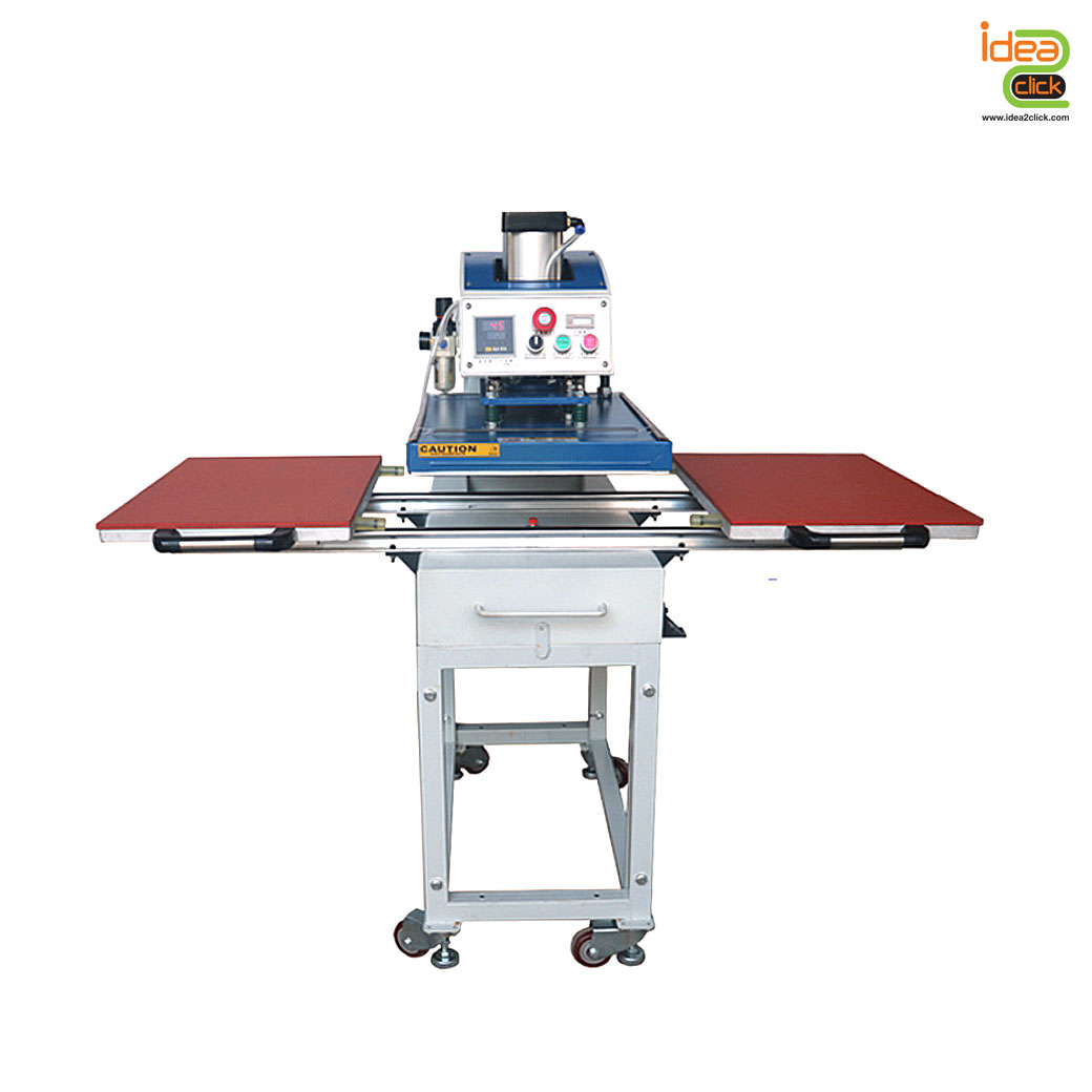 เครื่องรีดร้อน ระบบปั้มลมแบบ 2 ถาด Heat Press Machine ขนาด 70x90 cm.