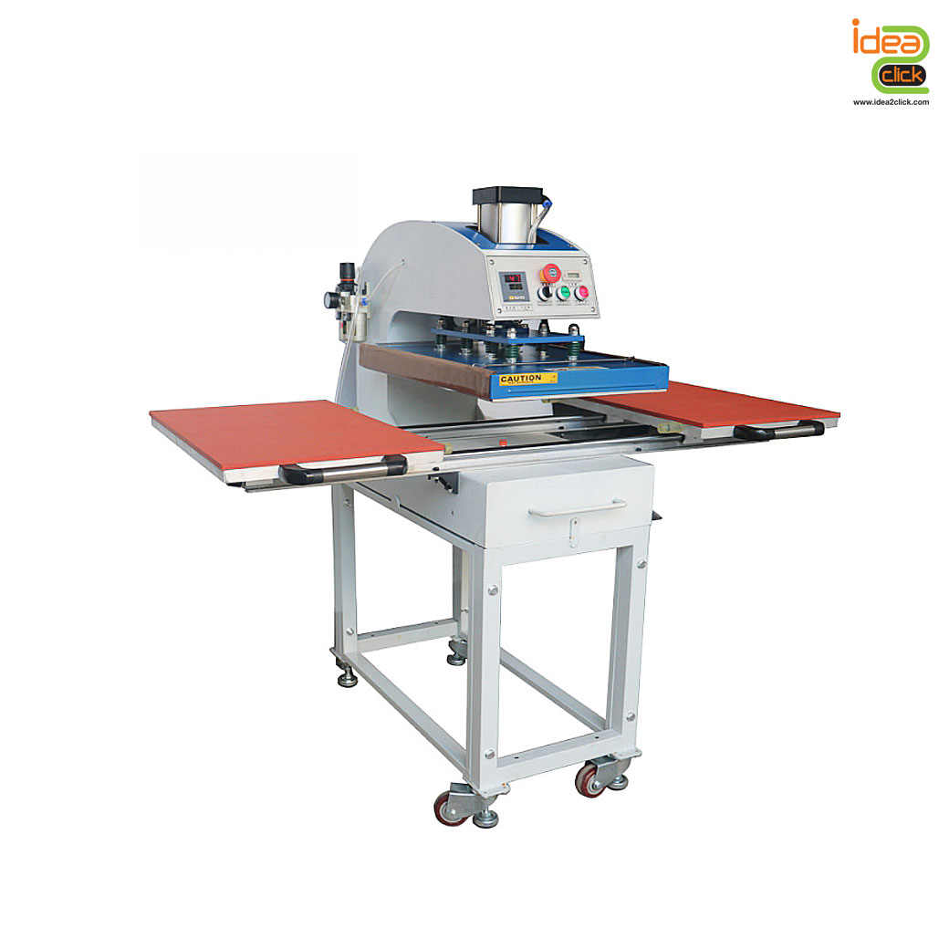 เครื่องรีดร้อน ระบบปั้มลมแบบ 2 ถาด Heat Press Machine ขนาด 70x90 cm.