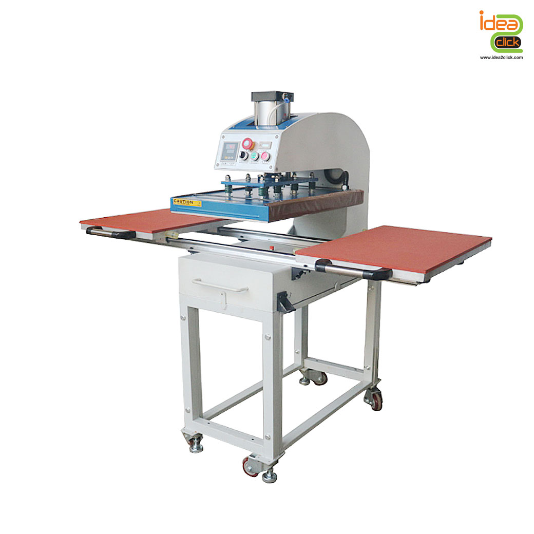 เครื่องรีดร้อน ระบบปั้มลมแบบ 2 ถาด Heat Press Machine ขนาด 70x90 cm.