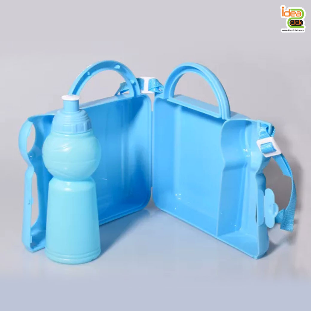 กล่องข้าวพร้อมขวดน้ำมีสายหิ้วสะพายได้ 2in1