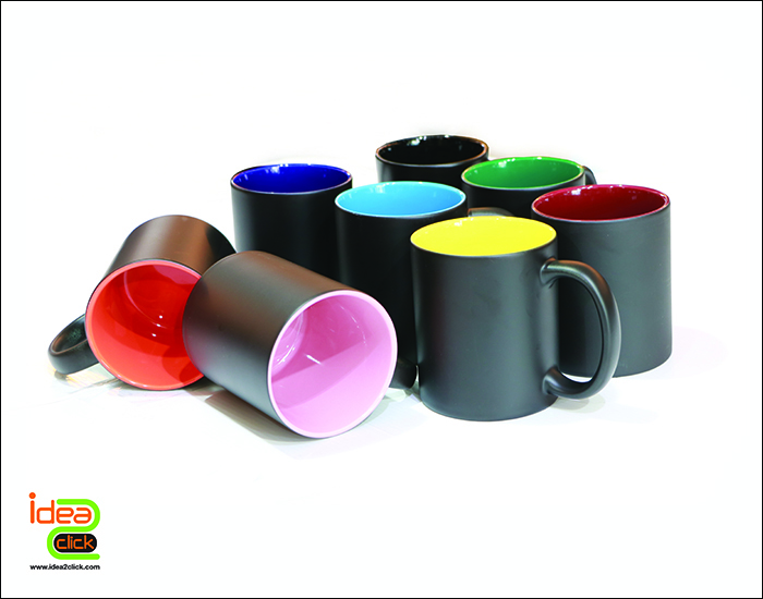 แก้วสีดำเปลี่ยนสีได้ข้างในสี 11 oz.