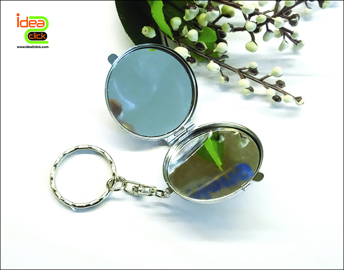 พวงกุญแจกระจกเงาทรงกลม