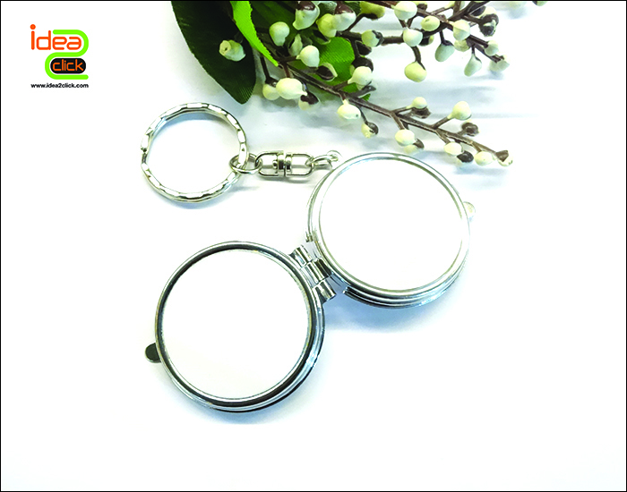 พวงกุญแจกระจกเงาทรงกลม