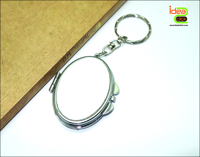 พวงกุญแจกระจกเงาทรงวงรี