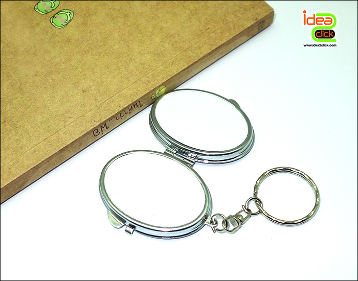 พวงกุญแจกระจกเงาทรงวงรี