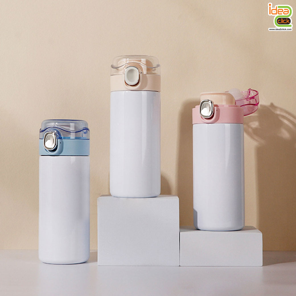 กระบอกสแตนเลสฝาปิดใส พิมพ์ภาพได้ 