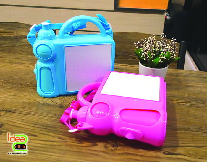 กล่องข้าวพร้อมขวดน้ำมีสายหิ้วสะพายได้ 2in1