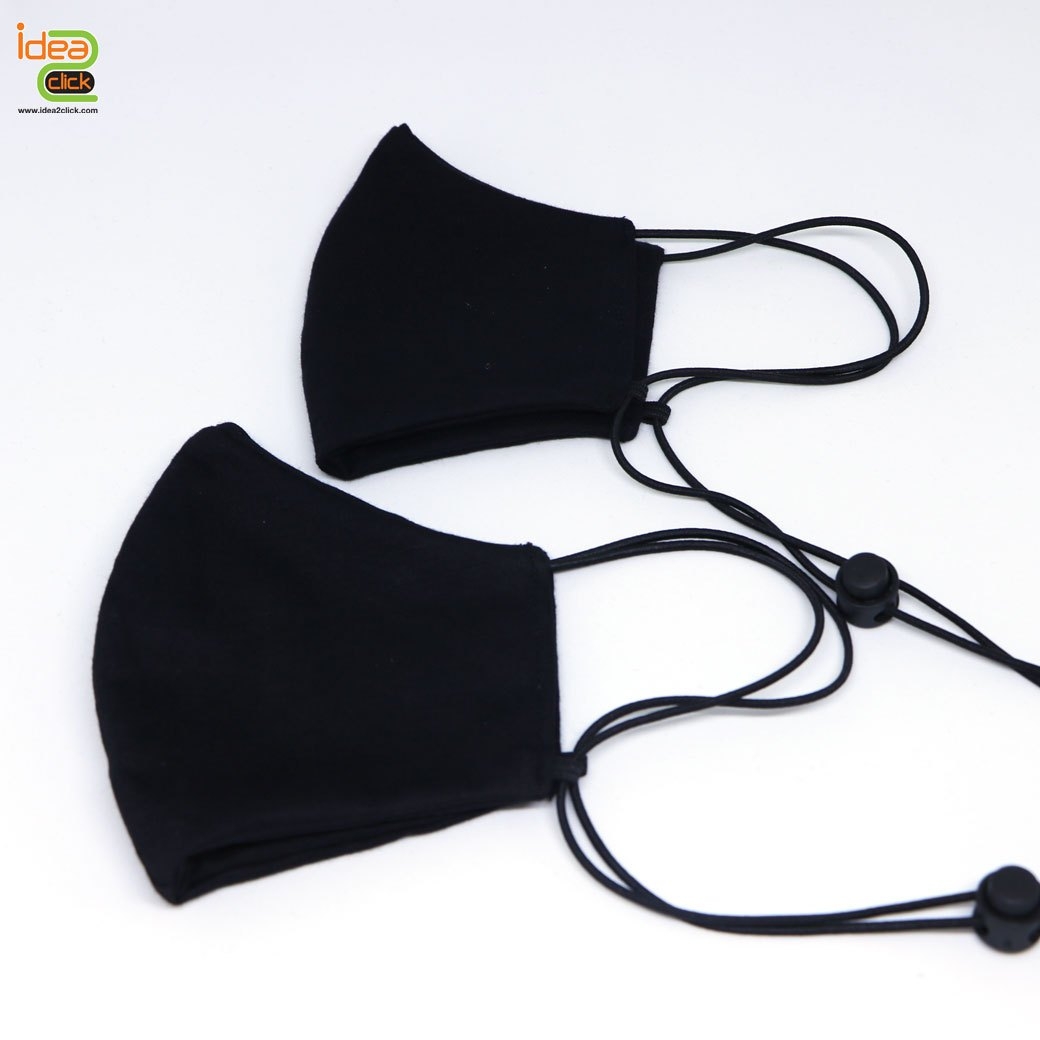 หน้ากากผ้า 3D MASK Kids ผ้าคอตต้อน 2 ชั้น มีสายคล้องและปรับระดับ สำหรับรีดเฟล็ค