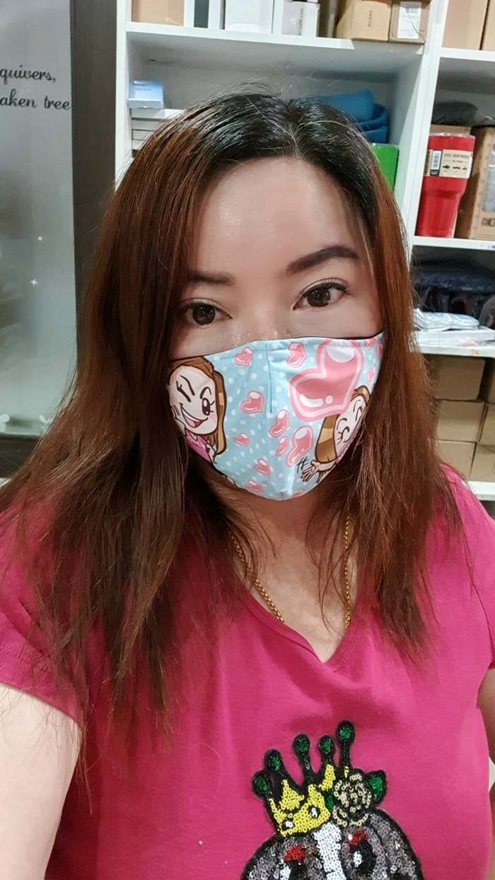 ชุดธุรกิจ สกรีนหน้ากากผ้า Mask Face Set