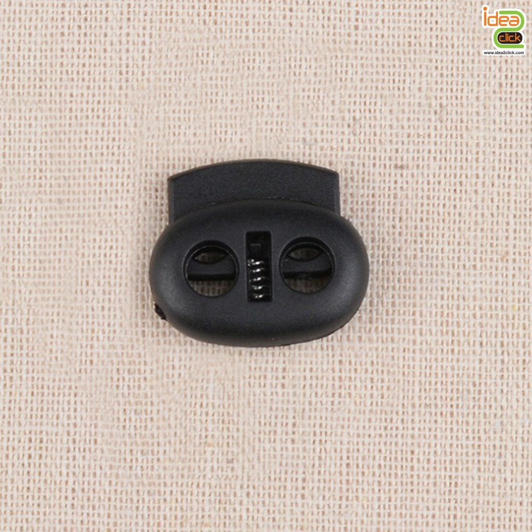 ล็อคเกอร์กดสปริง (ทรงจมูกหมู) ใช้สำหรับปรับสายคล้องหูของหน้ากาก