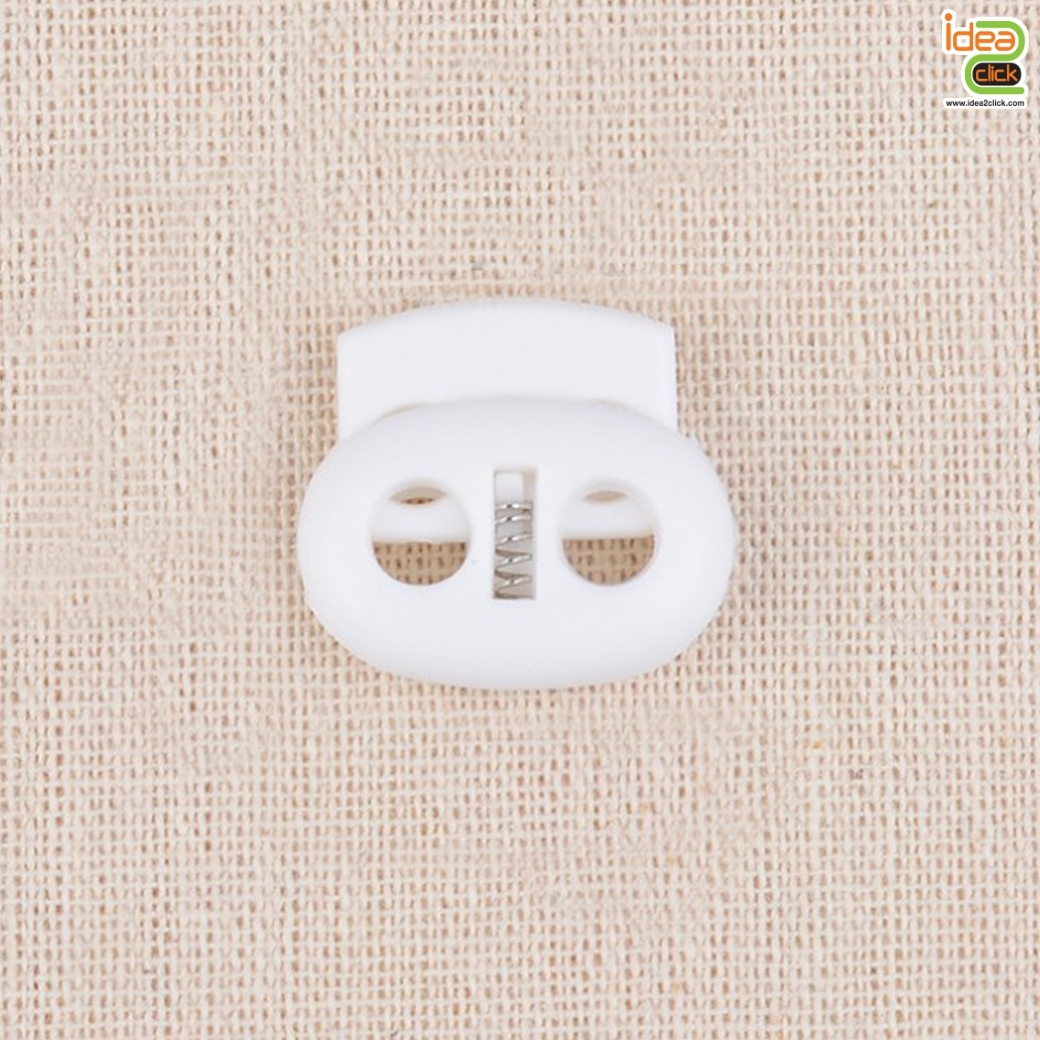 ล็อคเกอร์กดสปริง (ทรงจมูกหมู) ใช้สำหรับปรับสายคล้องหูของหน้ากาก