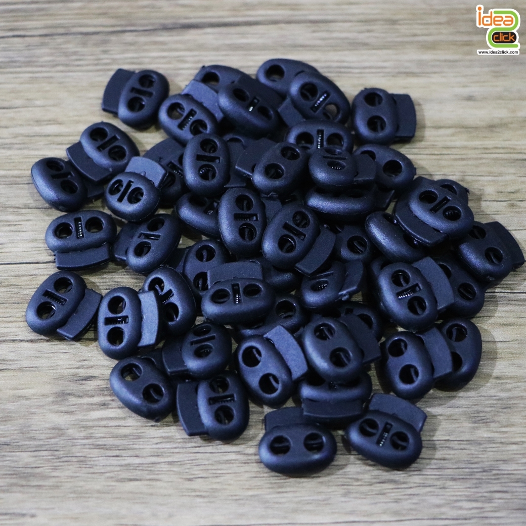 ล็อคเกอร์กดสปริง (ทรงจมูกหมู) ใช้สำหรับปรับสายคล้องหูของหน้ากาก