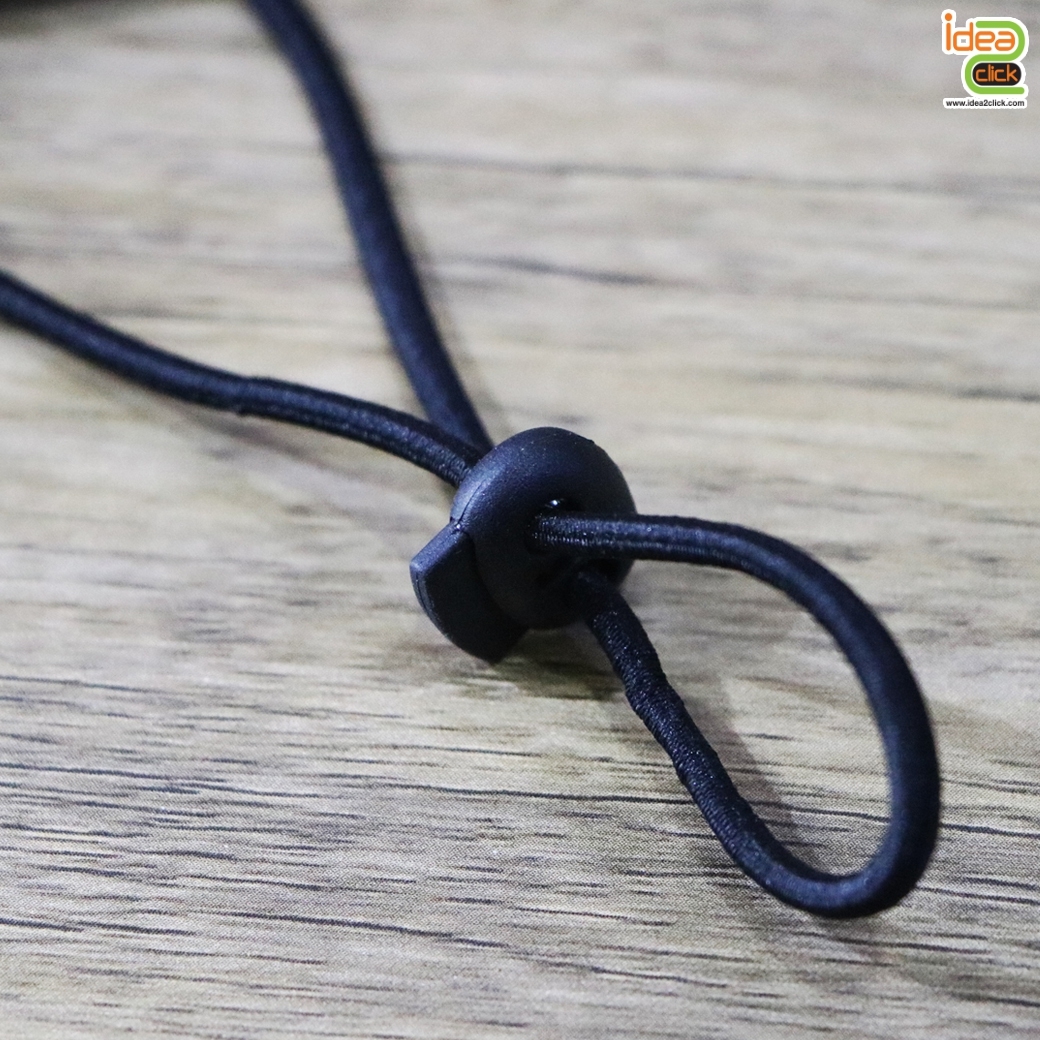 ล็อคเกอร์กดสปริง (ทรงจมูกหมู) ใช้สำหรับปรับสายคล้องหูของหน้ากาก