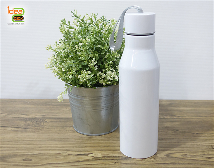 กระบอกน้ำสแตนเลสสีขาว พิมพ์ภาพได้ Stainless Steel Vacuum Flask