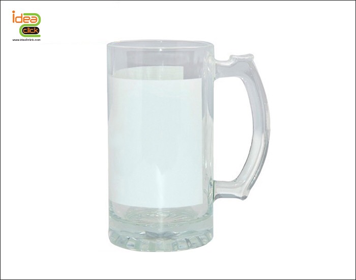 แก้วเบียร์ใสรองพื้นขาว 16 oz.