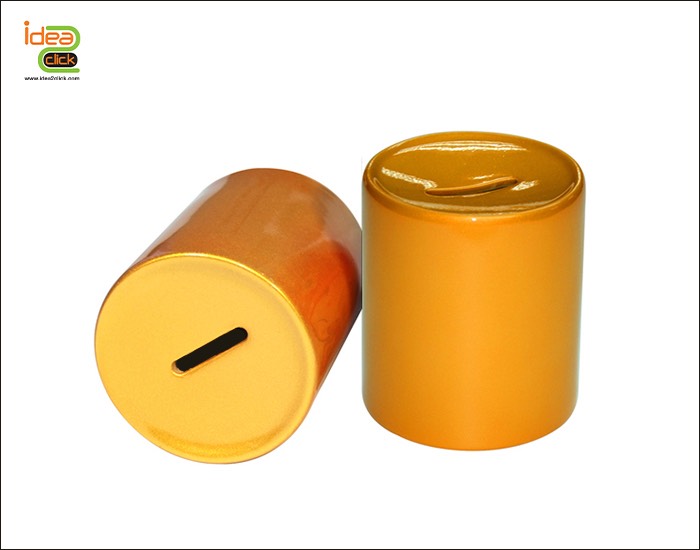 กระปุกออมสินเคลือบเงาสีทอง