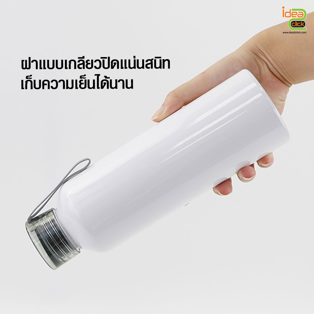 กระบอกอลูมิเนียมฝาใส กระบอกอลูมิเนียมพิมพ์ภาพโลโก้ได้