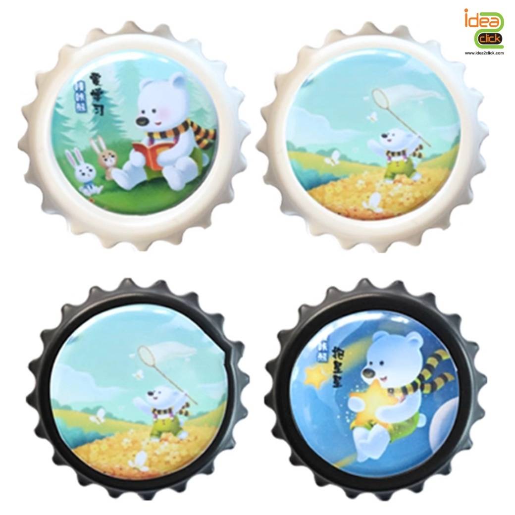 ที่เปิดขวดทรงฝาเบียร์ ขนาด 58 mm. สามารถใส่ภาพได้ตามต้องการ