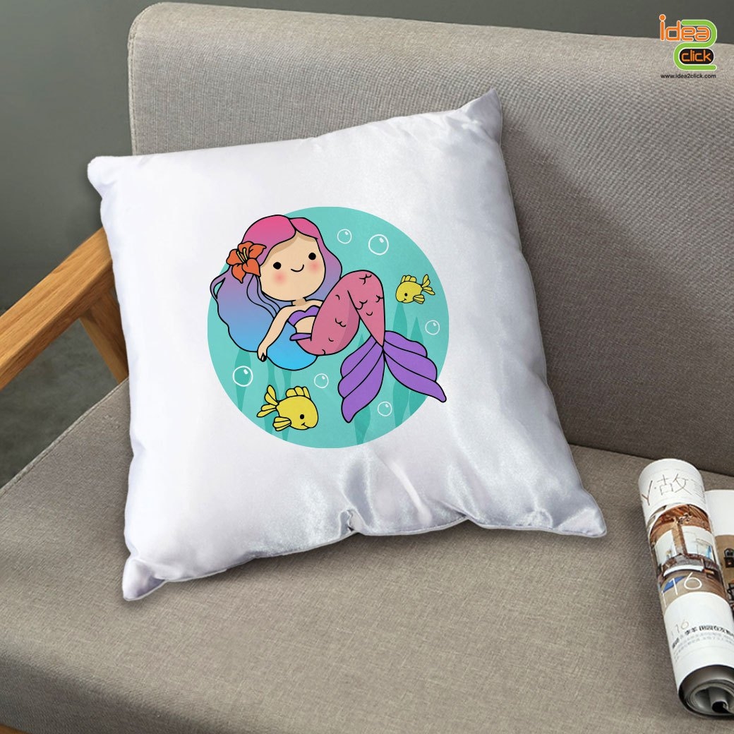 หมอนอิงผ้าไหมต่วน พิมพ์ภาพได้ 2 ด้าน