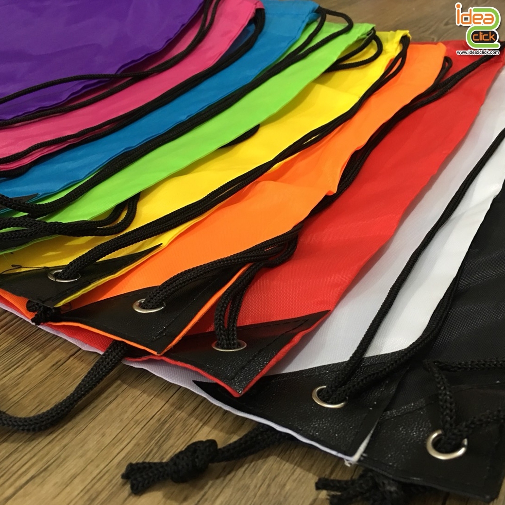 ถุงเป้ผ้าโพลีเอสเตอร์ สำหรับสกรีนหรือรีด Flex