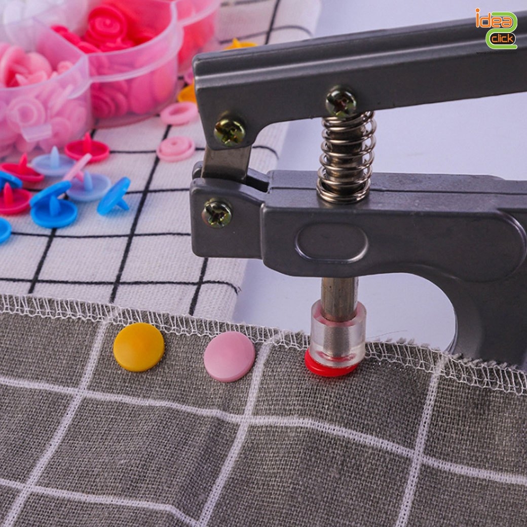 ชุดคีมติดกระดุมเเป๊ก DIY กล่องรูปดอกไม้