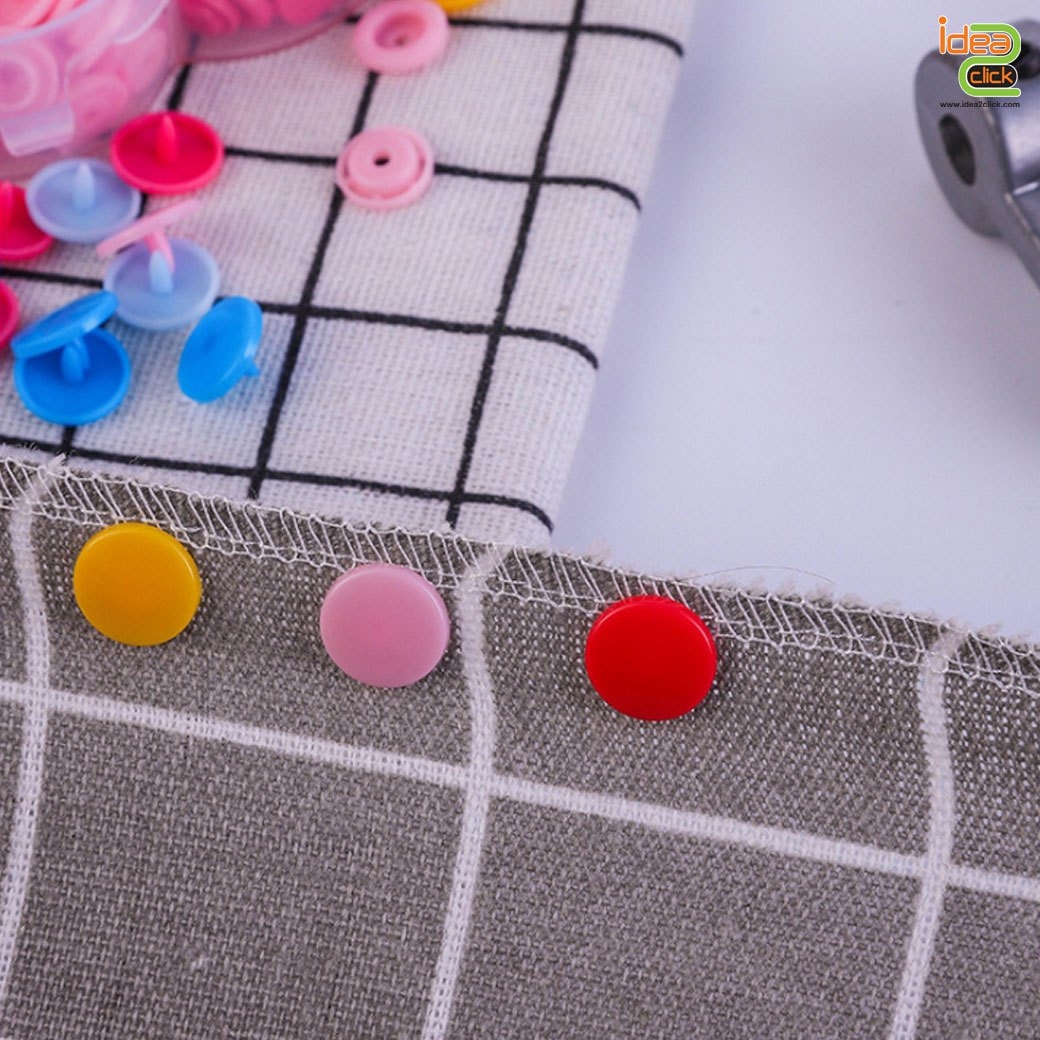 ชุดคีมติดกระดุมเเป๊ก DIY กล่องรูปดอกไม้