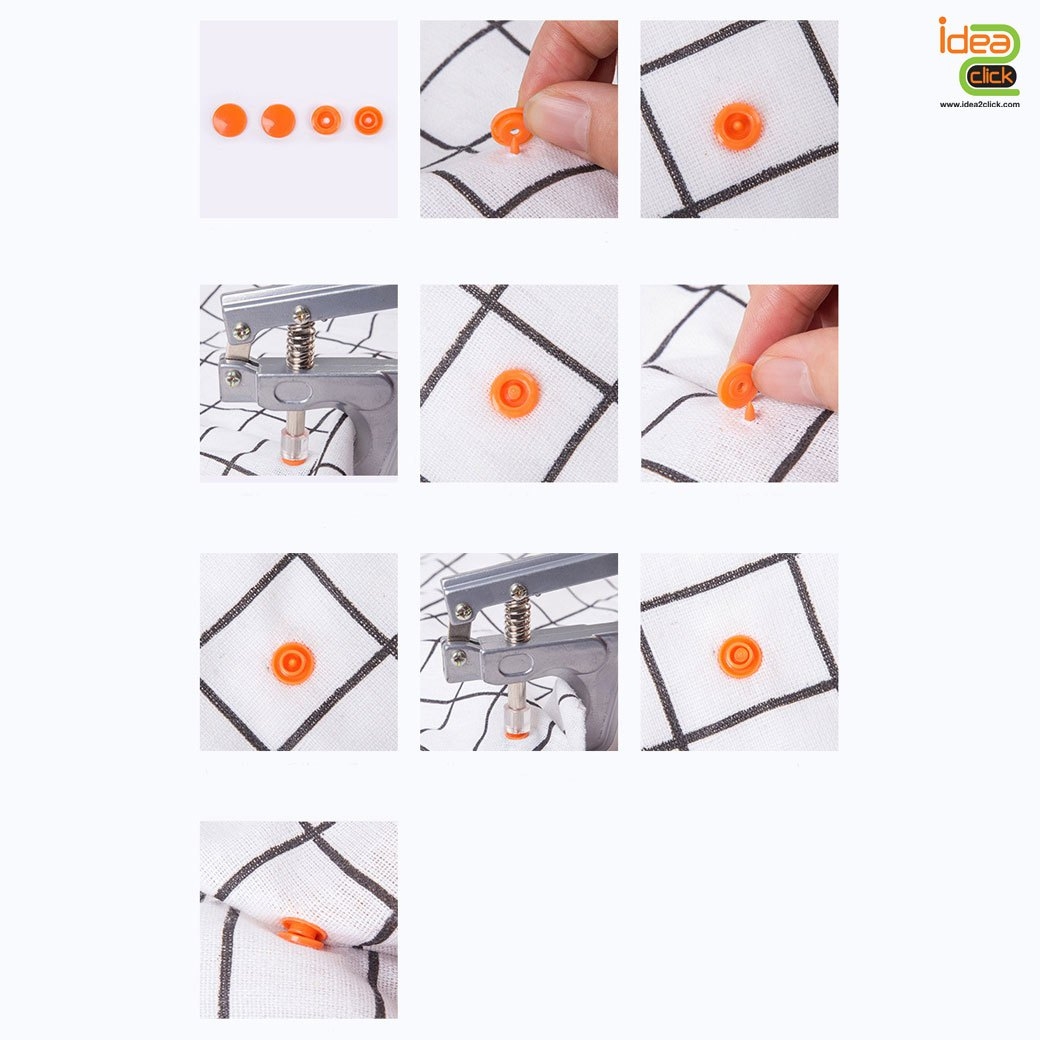 ชุดคีมติดกระดุมเเป๊ก DIY กล่องรูปดอกไม้