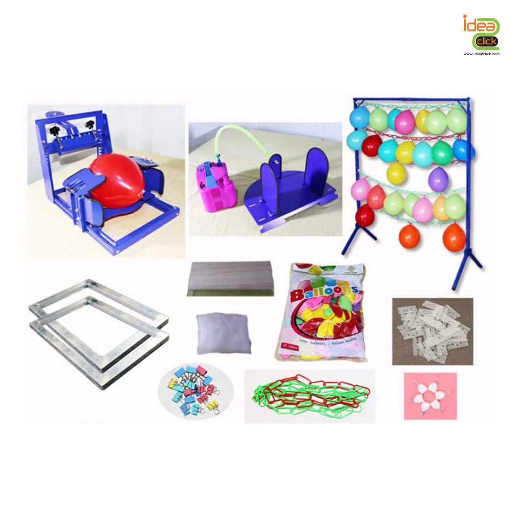 เครื่องสกรีนลูกโป่ง1สี ระบบ Silk Screen