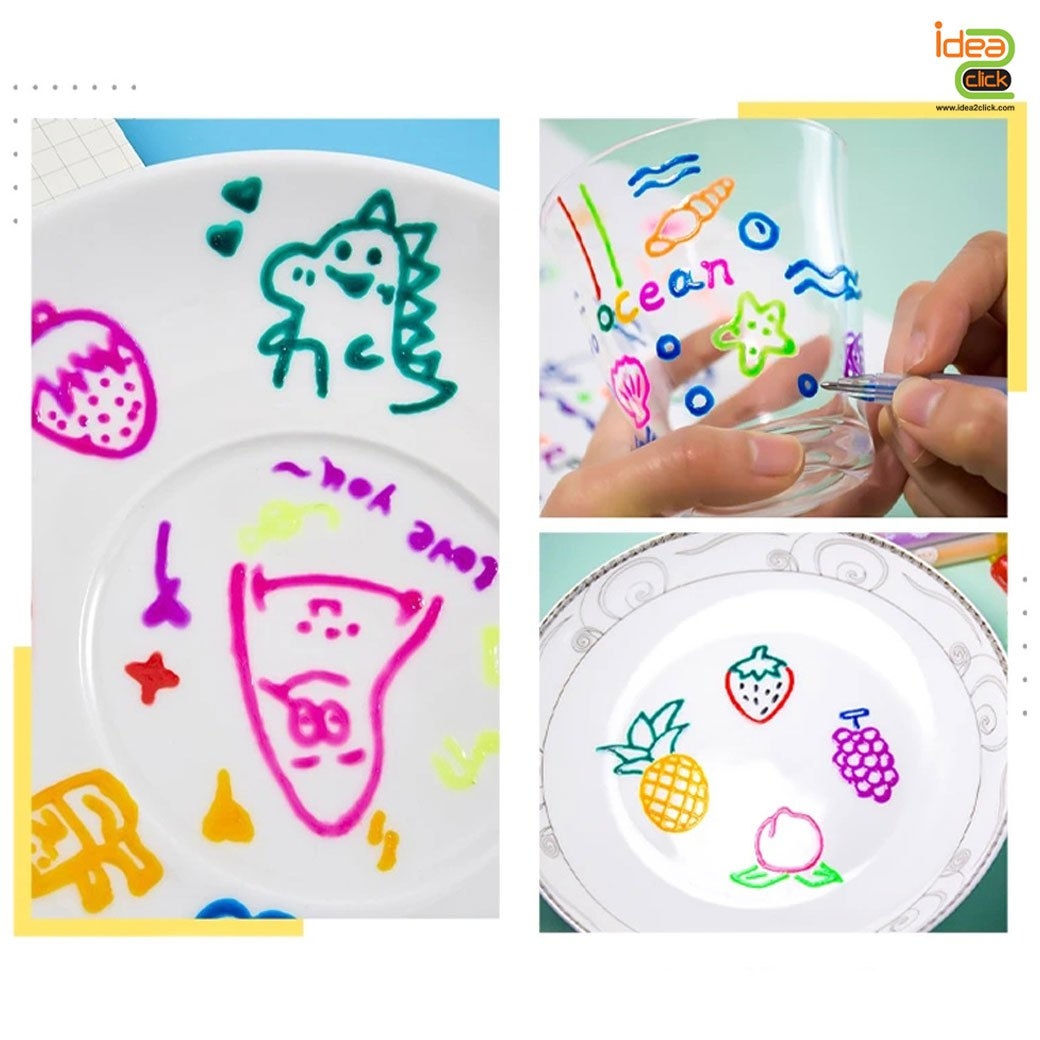 3D Glossy Jelly ชุดปากกาหมึกเจลเมทัลลิก งาน DIY สีสันสดใส แห้งไว กันน้ำ