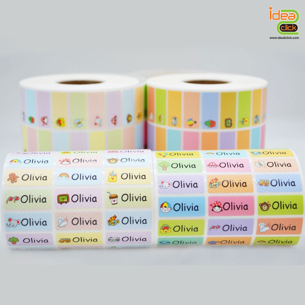 ชุดธุรกิจเครื่องพิมพ์ชื่อสติ๊กเกอร์ NAME STICKER ลายการ์ตูนกันน้ำได้