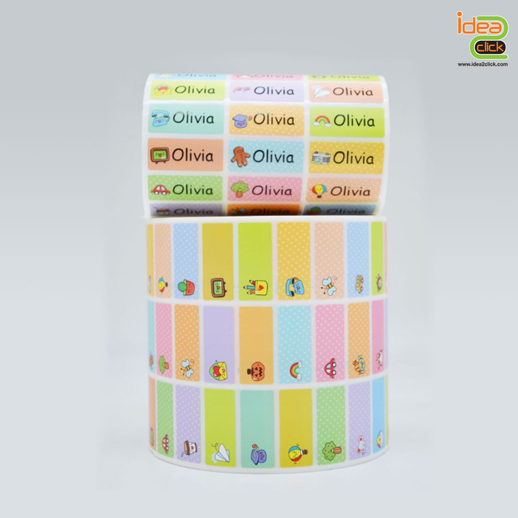 ชุดธุรกิจเครื่องพิมพ์ชื่อสติ๊กเกอร์ NAME STICKER ลายการ์ตูนกันน้ำได้